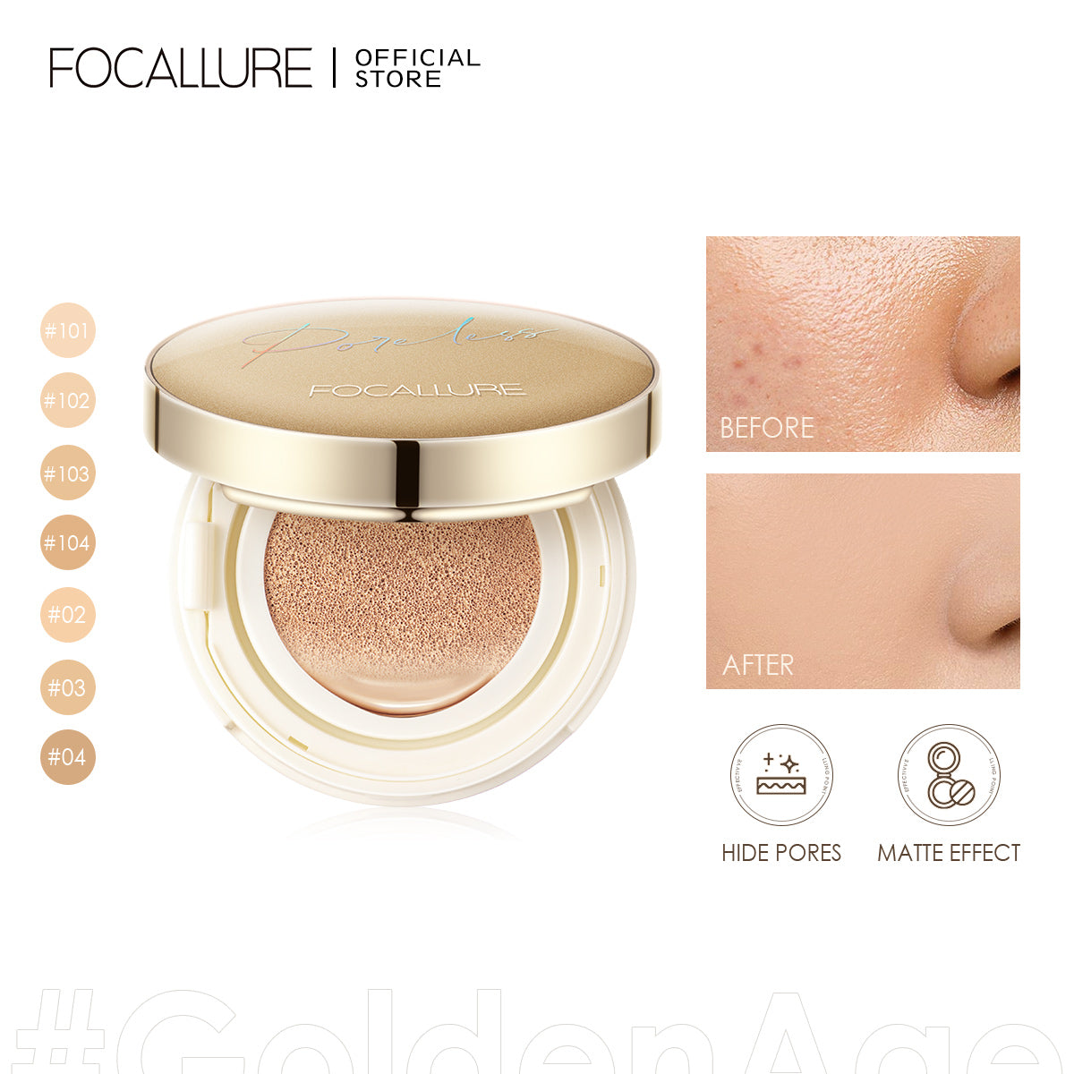 Focallure Poreless Matte Air Cushion Foundation FA198 #103