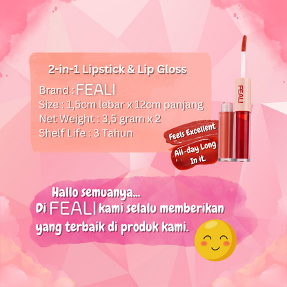 Feali Lipstick 2in1 - V02 | 3.5ml