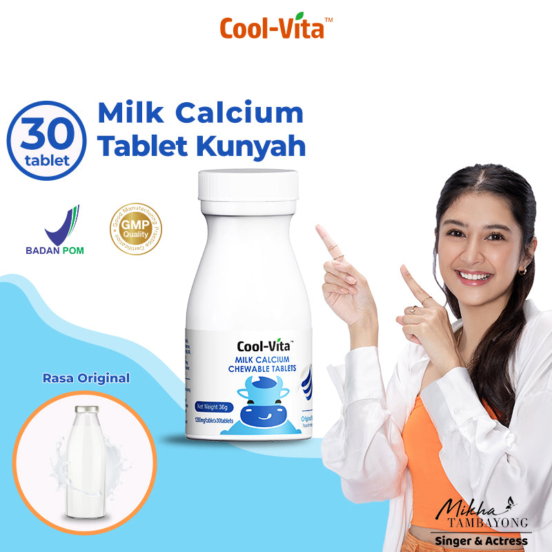 Coolvita Milk Calcium Chewable 30 Tablets- 3box | 3 x 36g