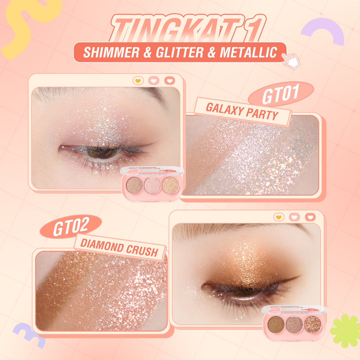 Pinkflash 3 Pan Eyeshadow PF-E23 #GT02