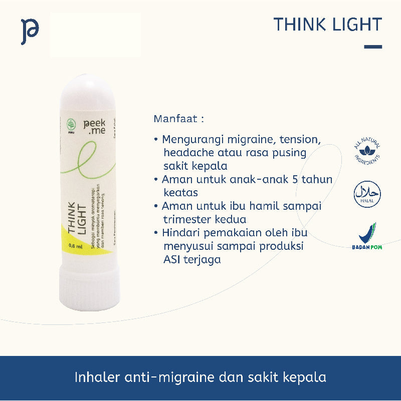 Peek Me Naturals Inhaler Think Light | 0.6 ml