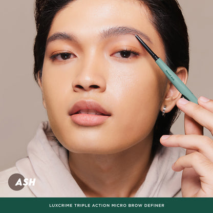 LUXCRIME Triple Action Micro Brow Definer - Ash