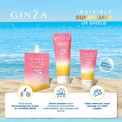 Ginza Invisible SunnyDays UV Shield Sunscreen Gel SPF 45 PA+++ | 30ml