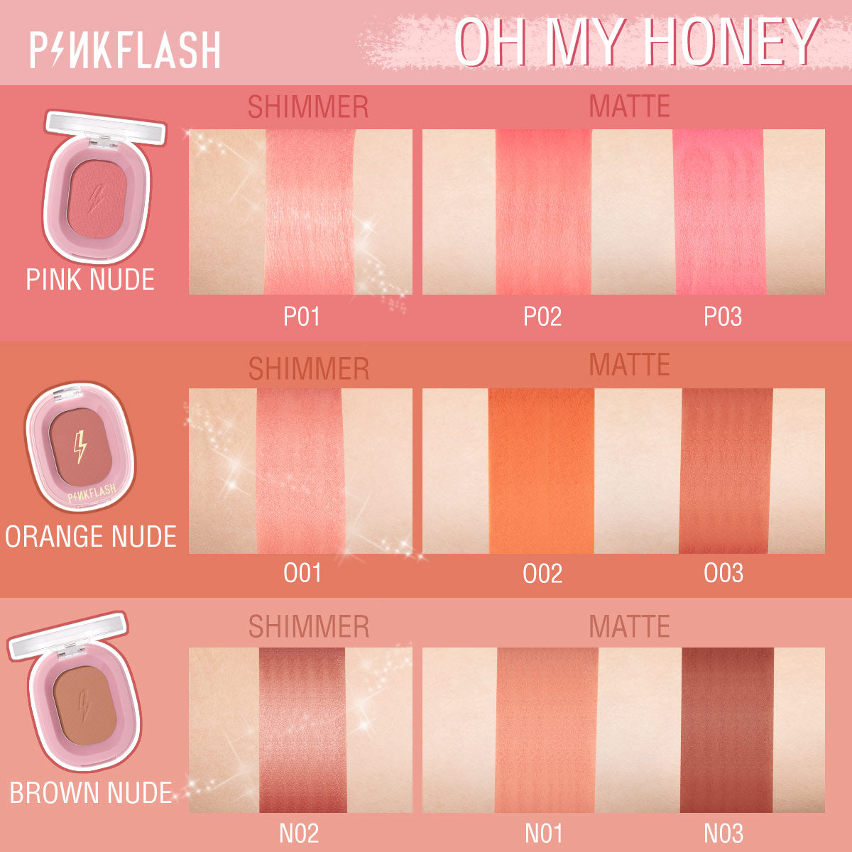 Pinkflash F01 Soft Pigment Blush - O02