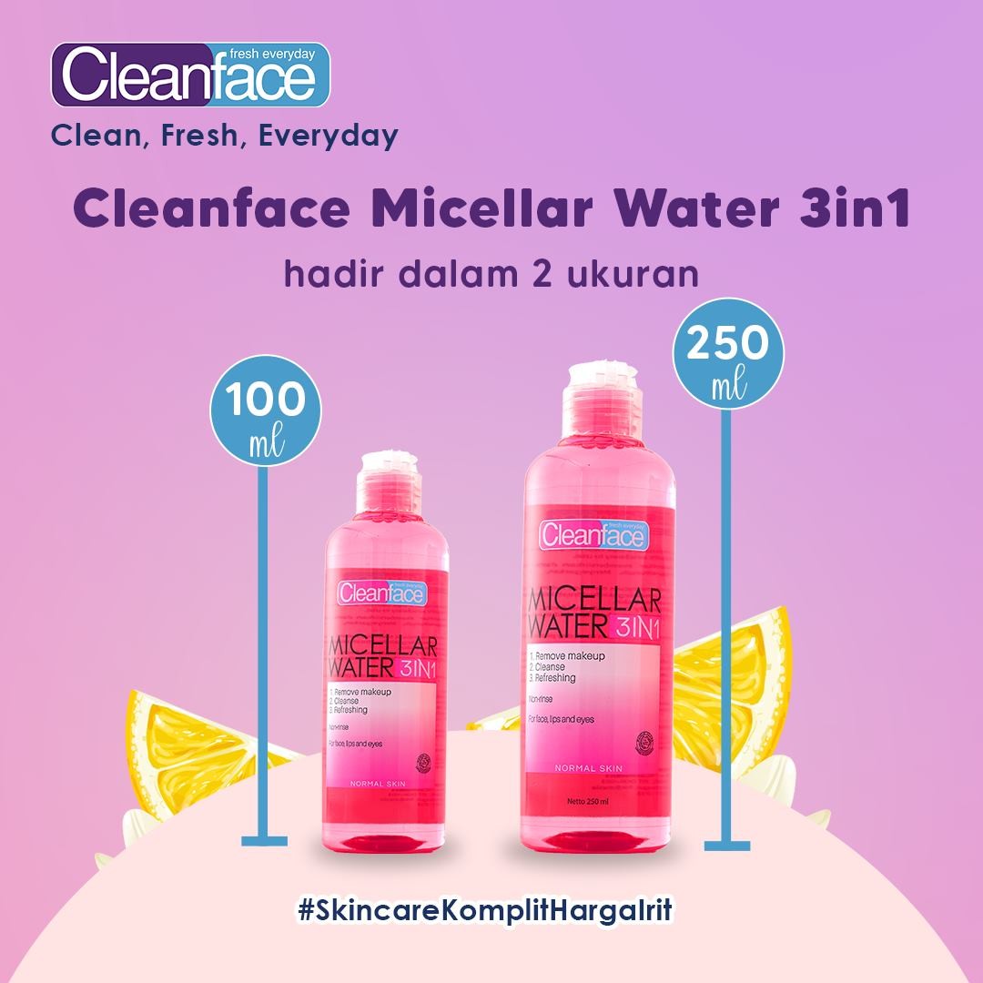 Clean Face Micellar Water 3In1 Normal Skin | 250 ml