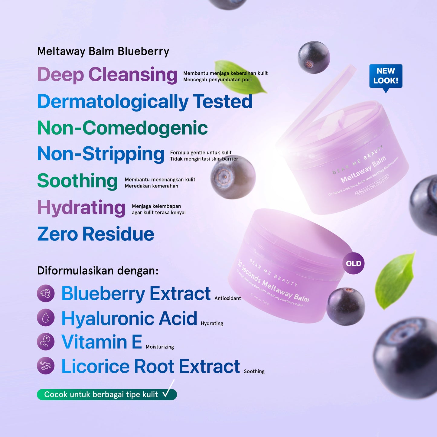 Dear Me Beauty 30 Seconds Meltaway Balm Blueberry | 100 g