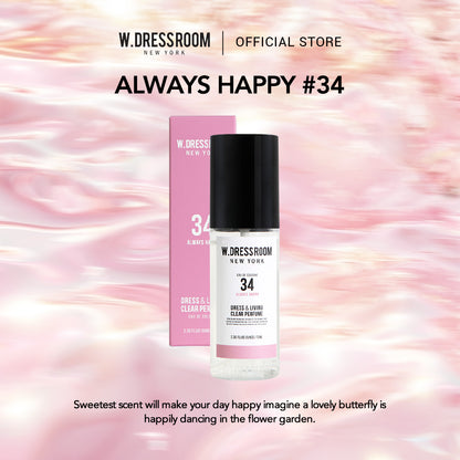 W DRESSROOM Dress & Living Clear Perfume No. 34 Always Happy (70ml) - Eau de Cologne, Parfum Korea