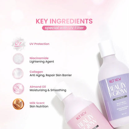 KLT NEW Beauty and Glow Brightening Body Lotion - Cotton Candy 300ml