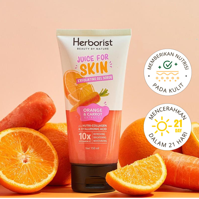 HERBORIST Juice For Skin Exfoliating Gel Scrub Orange Carrot 150ml