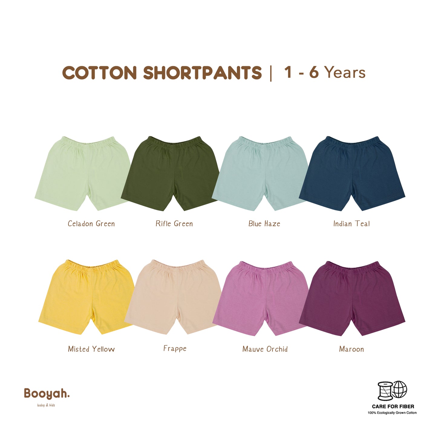 Booyah Baby & Kids Celana Anak - Cotton Short Pants Celadon Green (1 Years)