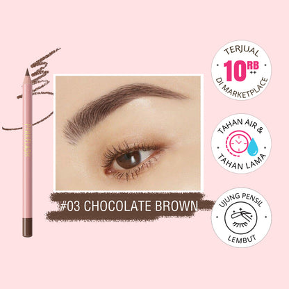 Pinkflash E02 Waterproof Easy Eyebrow Pencil - 03 Chocolate Brown