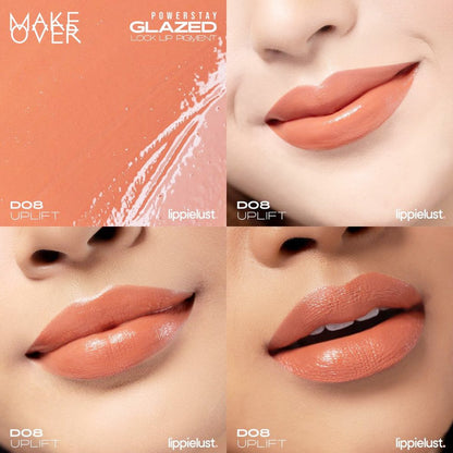 MAKE OVER Powerstay Glazed Lock Lip Pigment - D08 Uplift | 3 gr