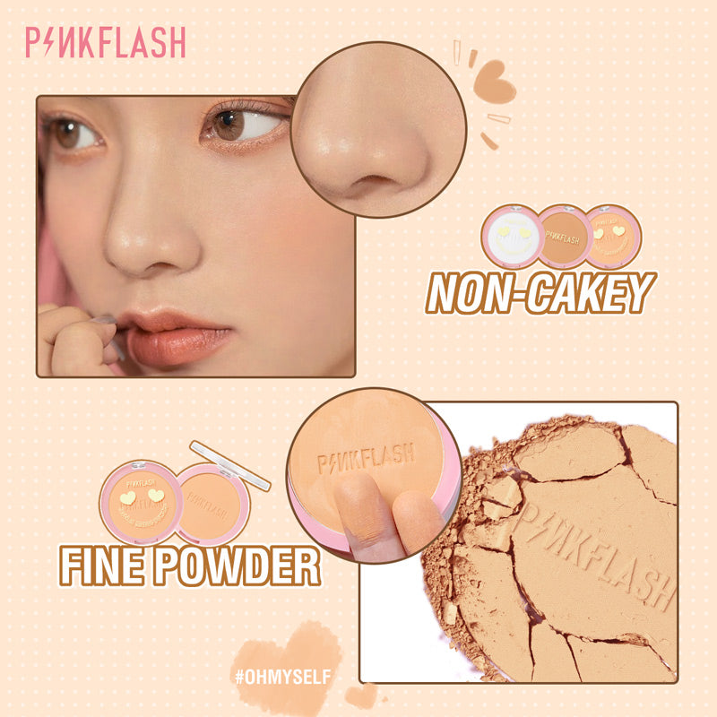 Pinkflash F08 Lasting Matte Pressed Powder #000