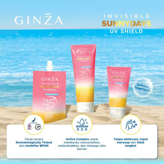 Ginza Invisible SunnyDays UV Shield Sunscreen Gel SPF 45 PA+++ | 50ml