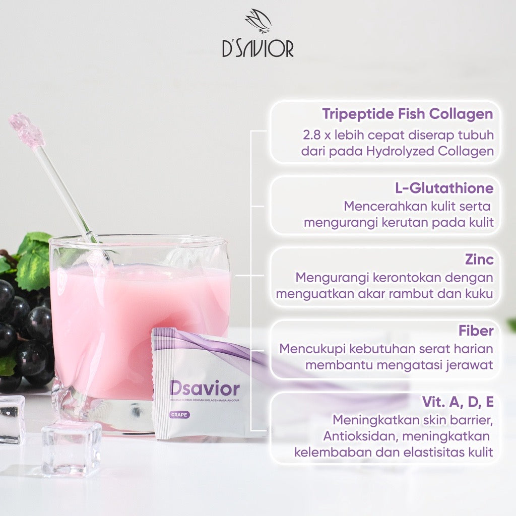 D'SAVIOR Collagen Drink Tripeptide 1 box (15pcs)| 2500mg