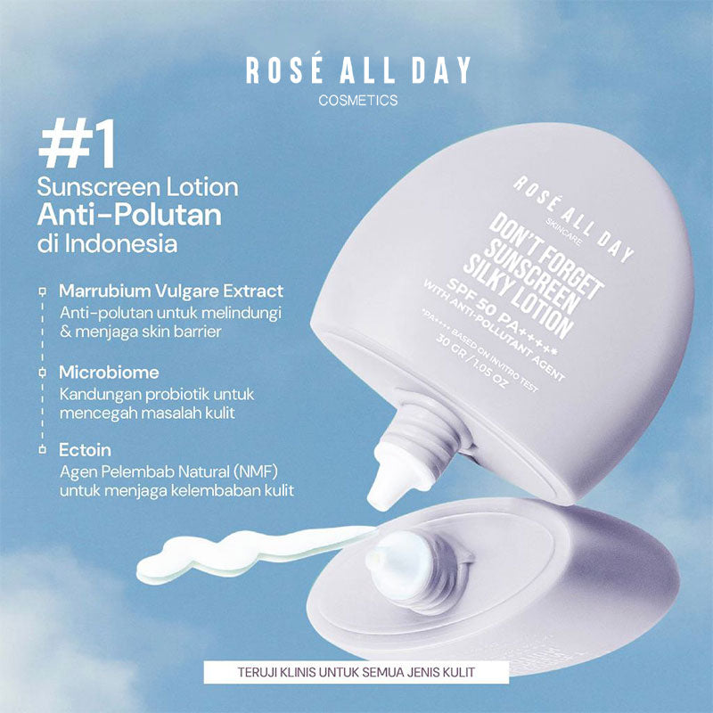 ROSE ALL DAY Dont Forget Sunscreen Silky Lotion SPF 50++++ | 30 gr