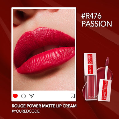 Y.O.U Rouge Power Matte Lip Cream - R476 Passion