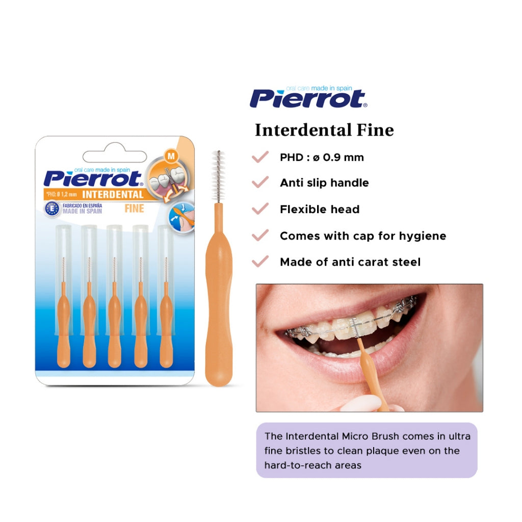 Pierrot Mini Interdental Brush 1.2mm (isi 5) / Sikat Gigi Behel Kawat Gigi Ortho