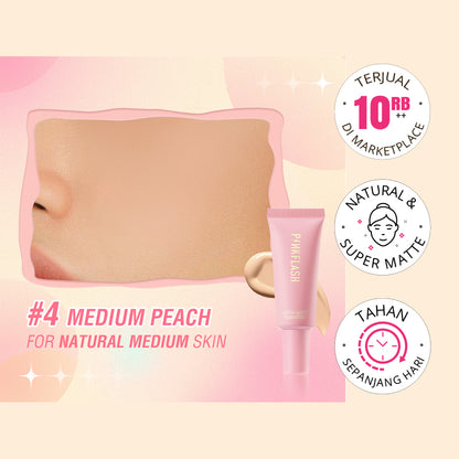 Pinkflash F03 Lasting Matte Foundation #4 Medium Peach