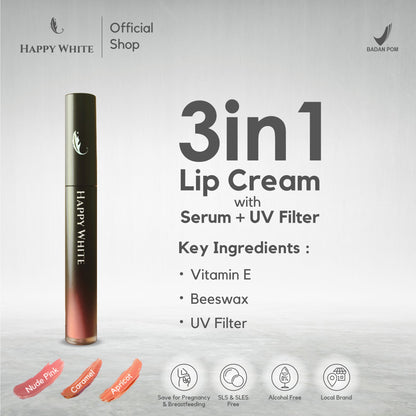 Happy White Matte Lipcream Serum + UV filter Apricot 4 g