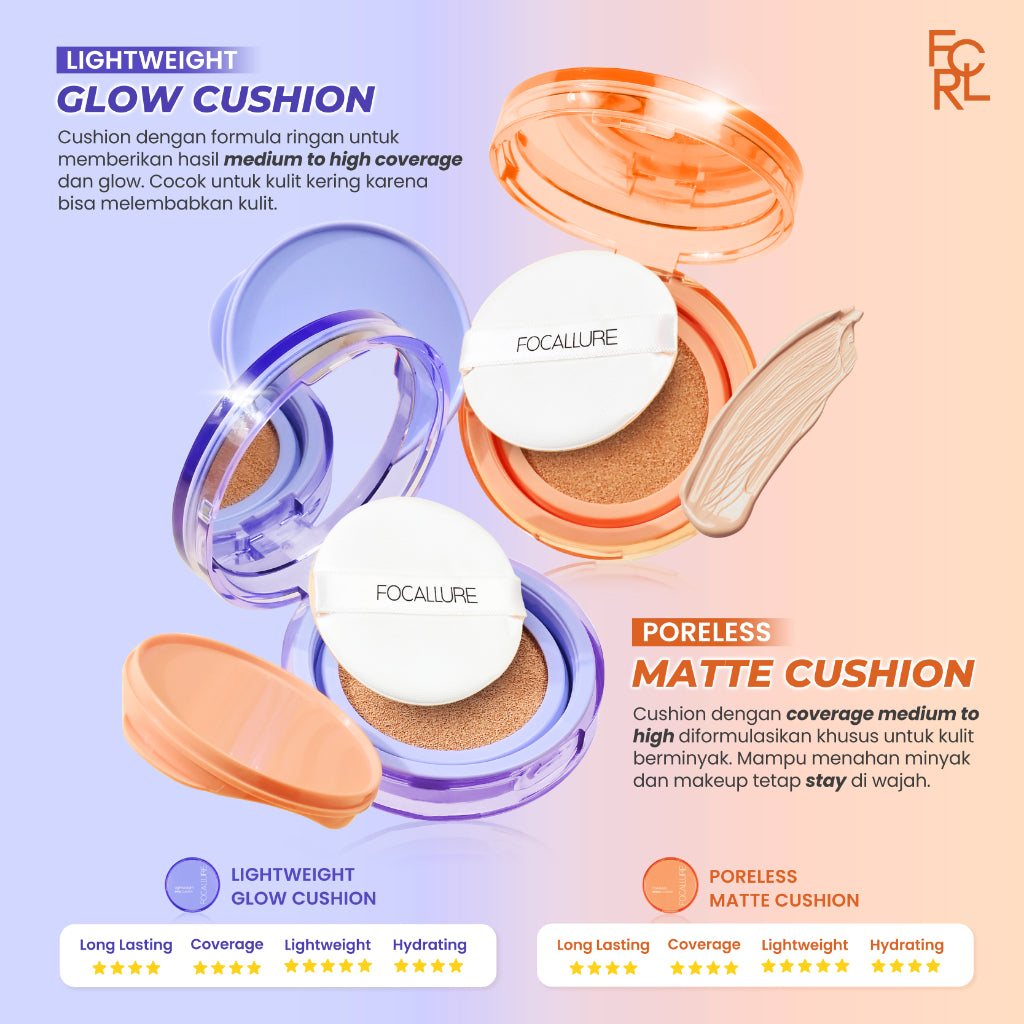 FOCALLURE Poreless Matte Cushion - N04 Honey