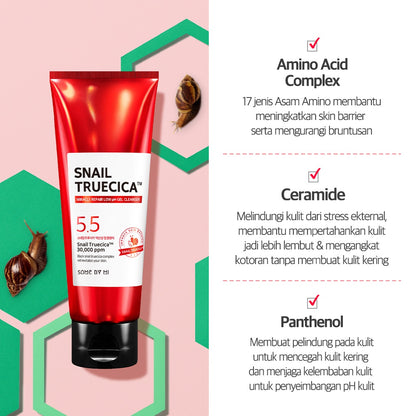 Some By Mi Snail Truecica Miracle Repair Low Ph Gel Cleanser | 100 ml