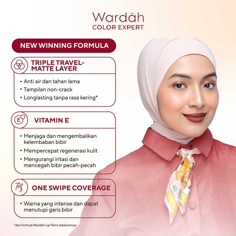 WARDAH Colorfit Last All Day Lip Paint 15 - Dazzling New York | 4.2 gr