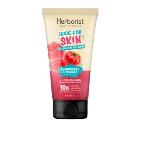 HERBORIST Juice For Skin Exfoliating Gel Scrub Raspberry Tomato 150ml