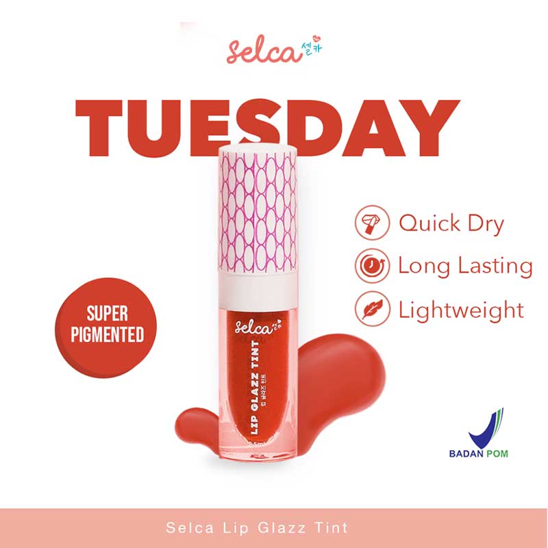 SELCA Lip Glazz Tint Day Series - Tuesday | 2.5ml