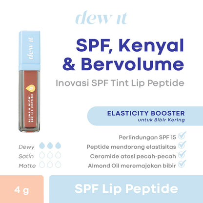 Dew It Plump & Glow SPF Lip Peptide (Dewy Nude) 4ml