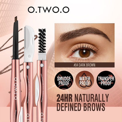 O.TWO.O Natural Soft Mist 3-in-1 Eyebrow Pencil 01 Grey