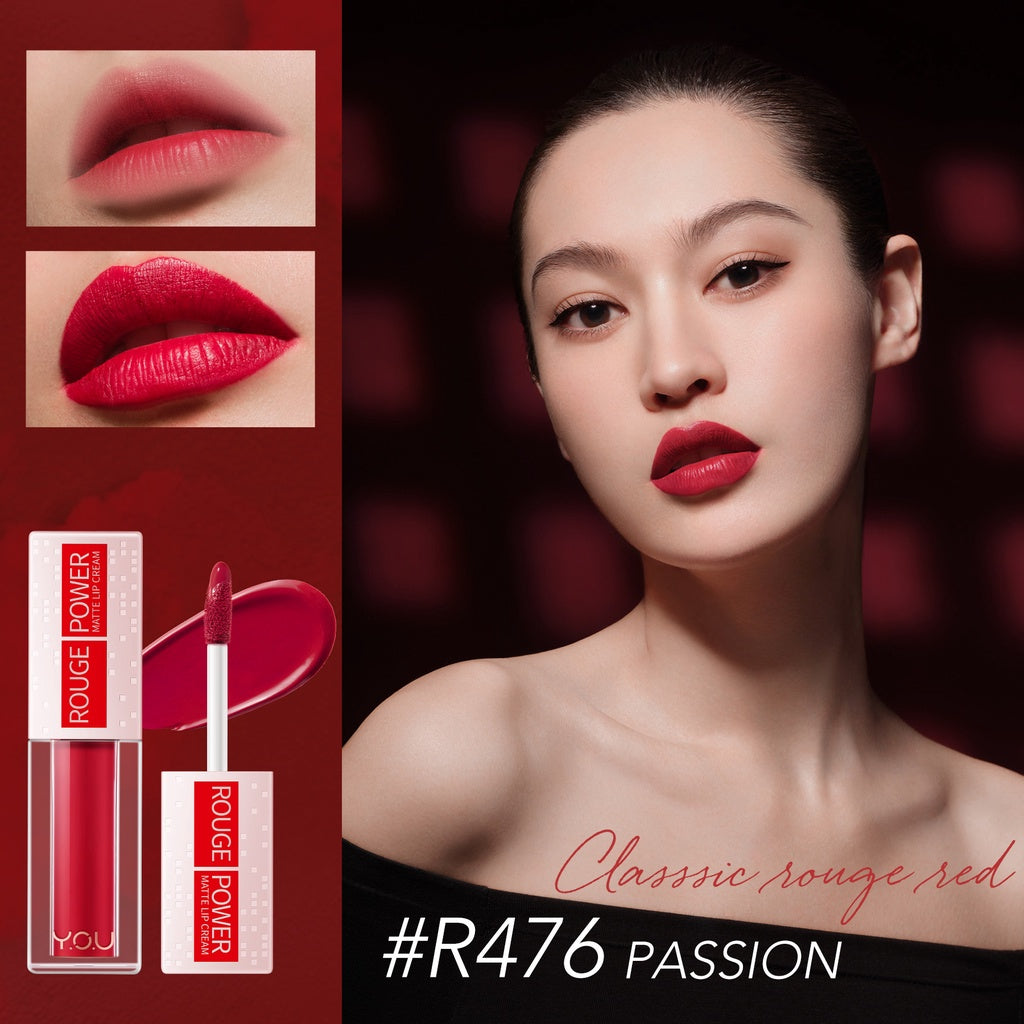 Y.O.U Rouge Power Matte Lip Cream - R476 Passion