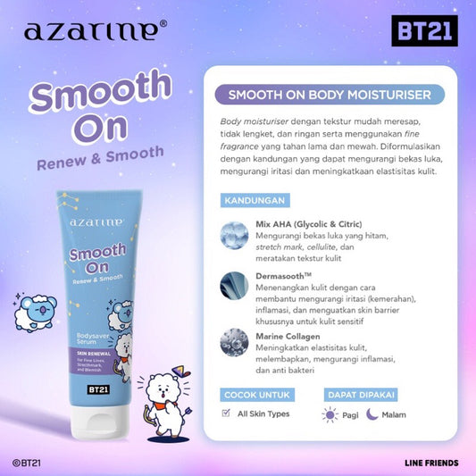 Azarine BT21 Body Lotion Serum Smooth On | 100 ml