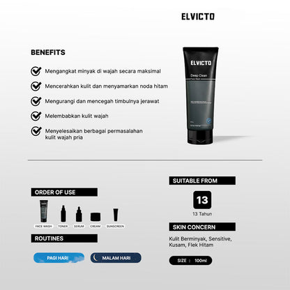 Elvicto Deep Bright Face Wash | 100 ml