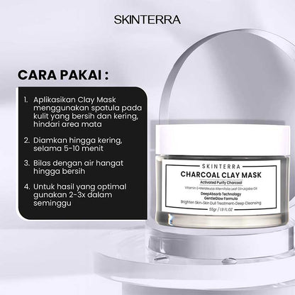 Skinterra Activated Charcoal Clay Mask 55g