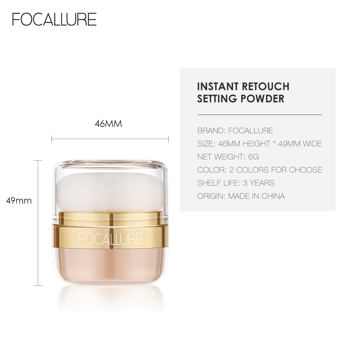 FOCALLURE INSTANT RETOUCH SETTING POWDER FA259-02