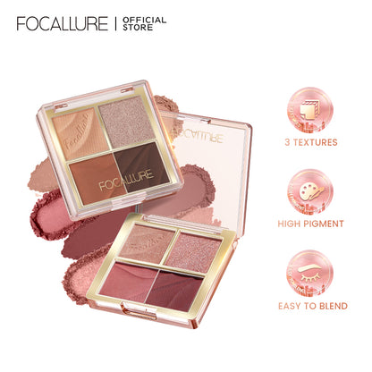 FOCALLURE 4 PAN EYESHADOW PALETTE FA314 PP01