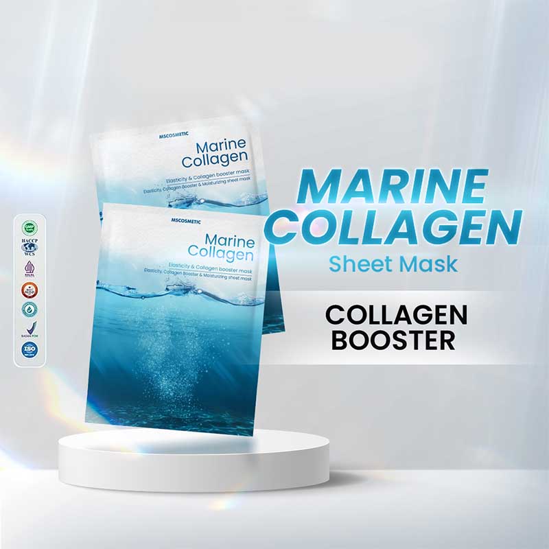 Ms Glow Sheet Mask Marine Collagen 1 Box (4 Pcs)