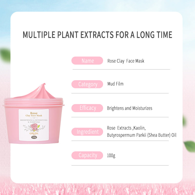 Girlpal Rose Clay Mask | 100 g