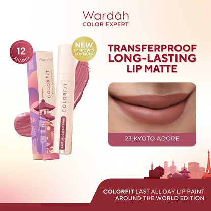 WARDAH Colorfit Last All Day Lip Paint 23 - Kyoto Adore | 4.2 gr