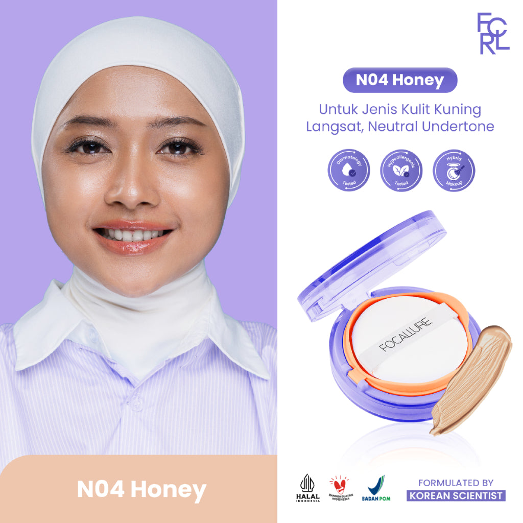 FOCALLURE Lightweight Glowing Cushion - N04 Honey