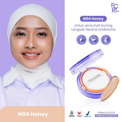 FOCALLURE Lightweight Glowing Cushion - N04 Honey