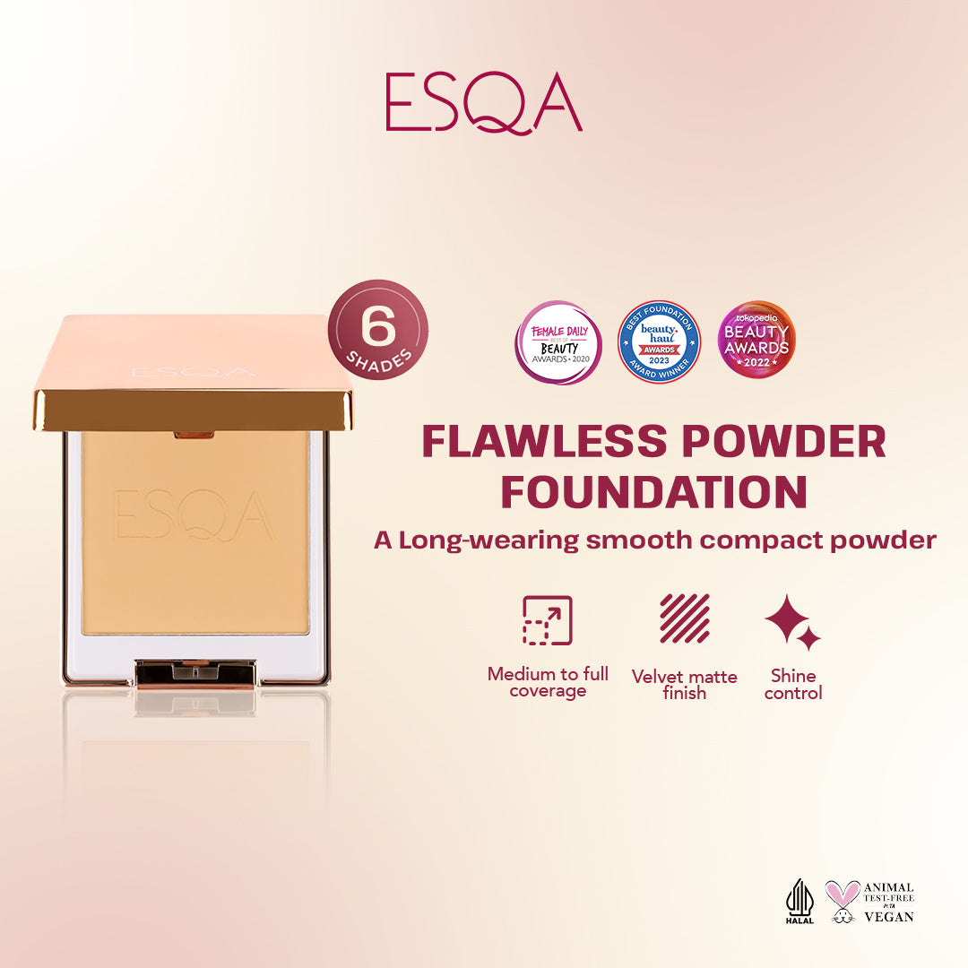 ESQA Flawless Powder Foundation Caramel 6.5gr