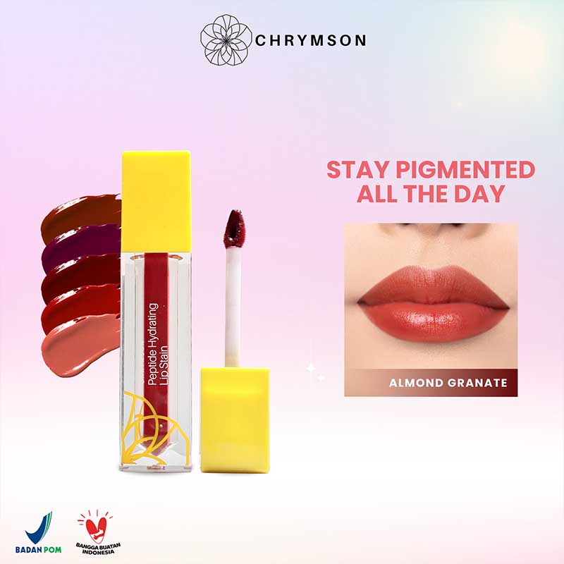 Chrymson Peptide Hydrating Lip Stain Almond Granate | 3.7gr