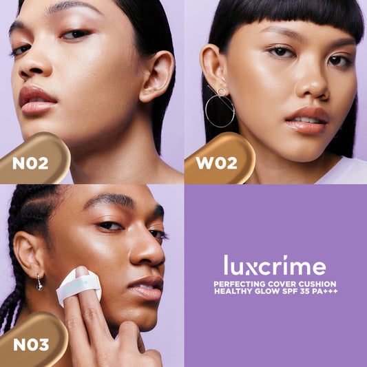 LUXCRIME Perfecting Cover Cushion - Healthy Glow SPF 35 PA +++ N02