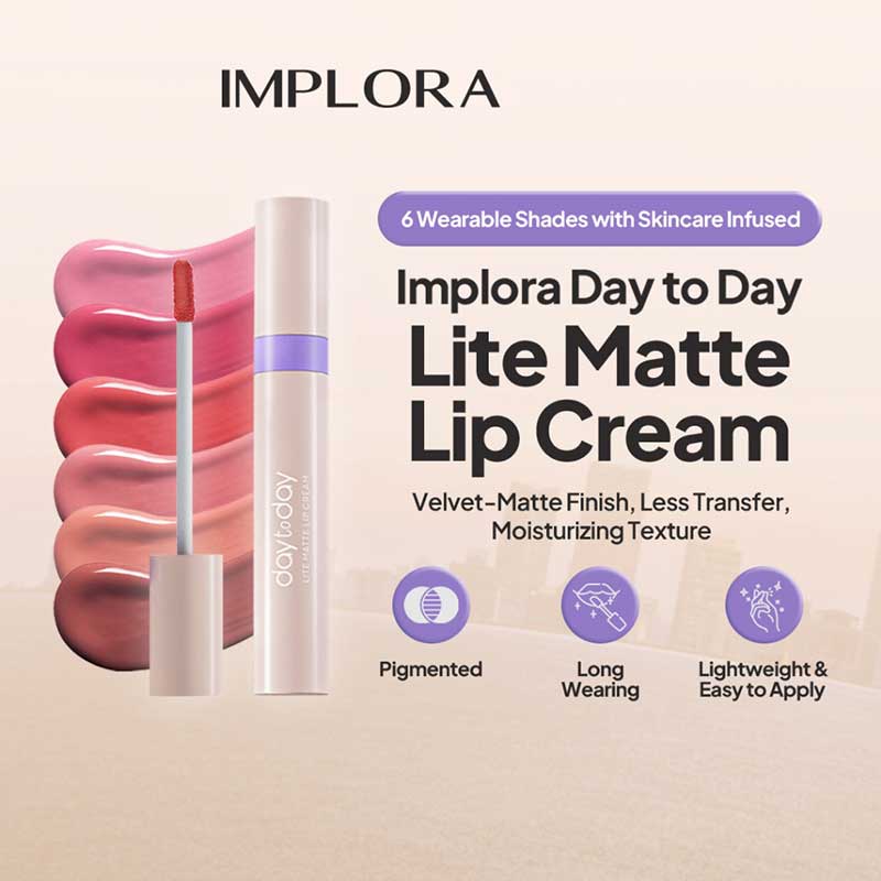 IMPLORA Day To Day Lite Matte Lip Cream 01 - Uplifted | 4 gr