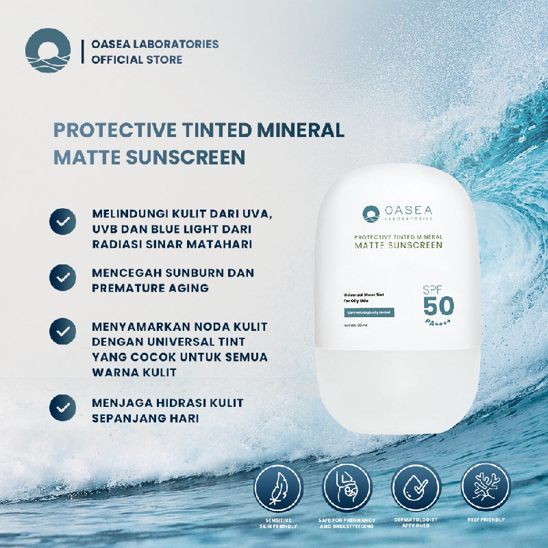 OASEA Protective Tinted Mineral Matte Sunscreen | 30 ml