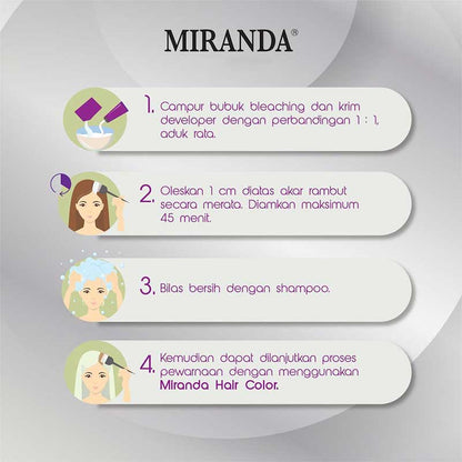 Miranda Hair Color (Cat Rambut Permanen) MC6 Bleaching | 30ml