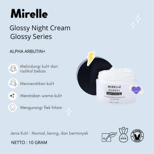 MIRELLE Glossy Night Cream 10gr