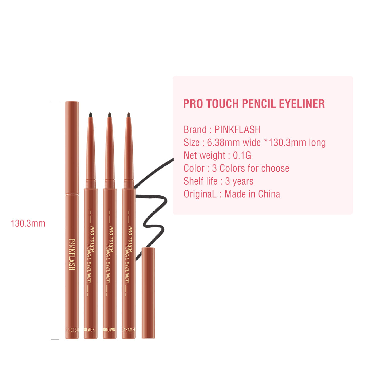 Pinkflash Pro Touch Pencil Eyeliner PF-E13 - #01